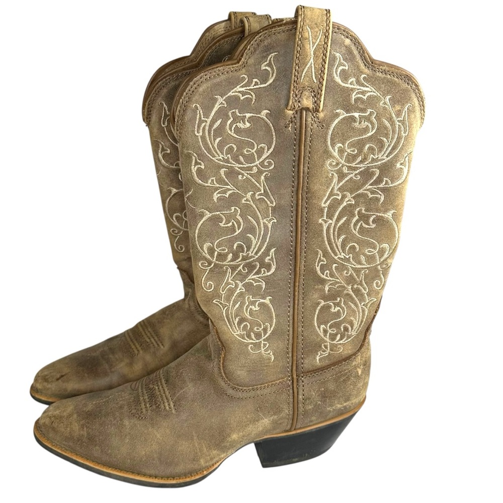 Twisted X Ladies 12 Brown Leather Western Boots Size 8